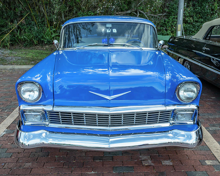  1956 Blue Chevrolet Bel Air Nomad Station Wagon X161 #1956 Photograph by Rich Franco