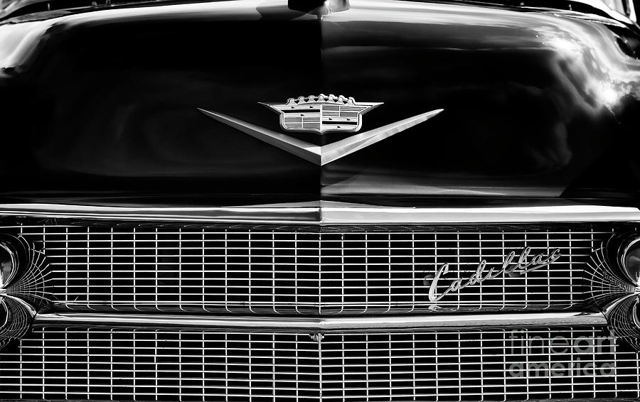 1956 Cadillac Sedan De Ville Monochrome Photograph by Tim Gainey