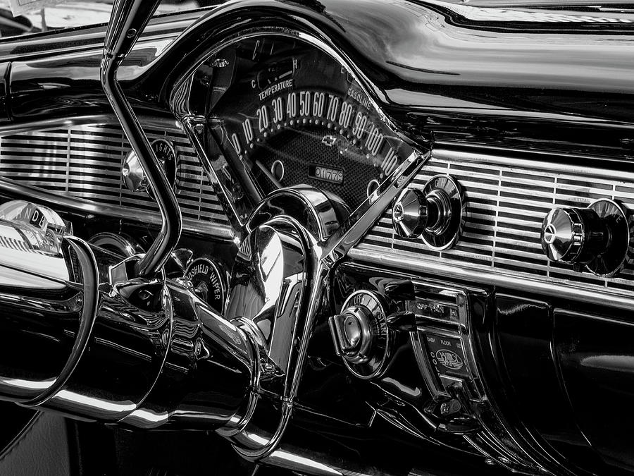 1956 Chevy Dashboard Photograph by Gary Warnimont