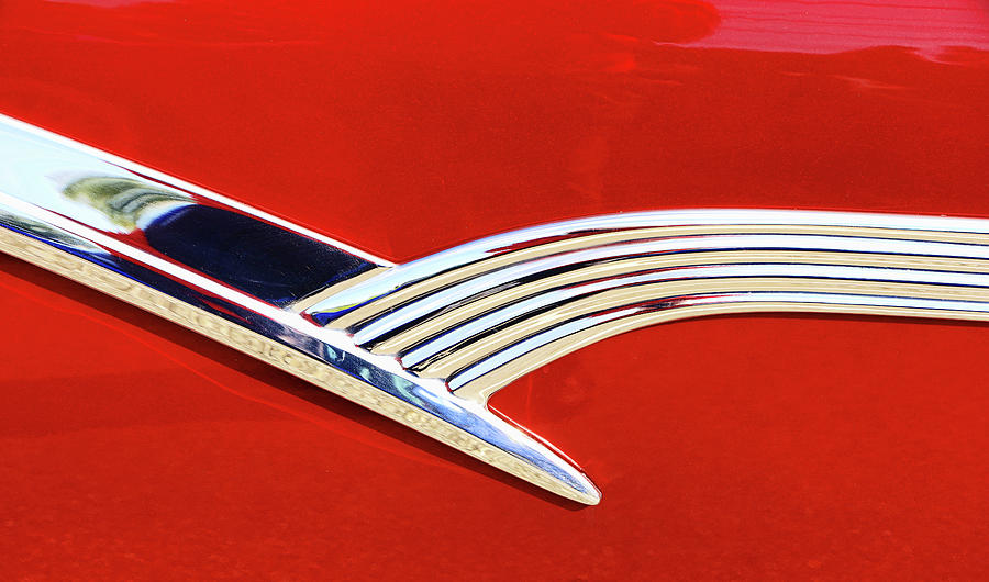 1956 Ford Fairlane Side Cladding Photograph by Allen Beatty