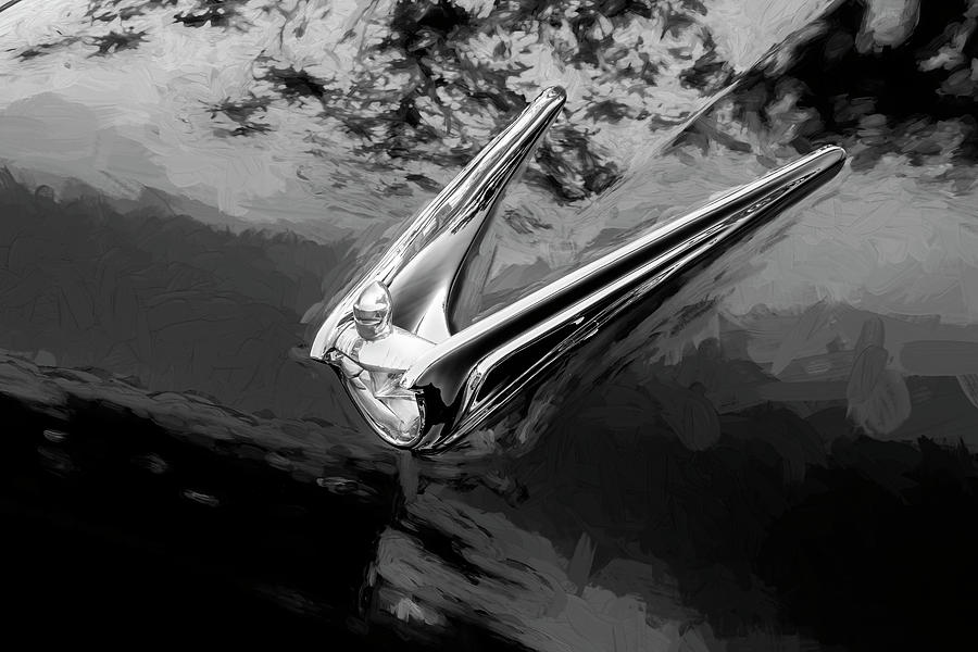 1956 Lincoln Premiere Convertible Hood Ornament X136 Photograph by Rich Franco