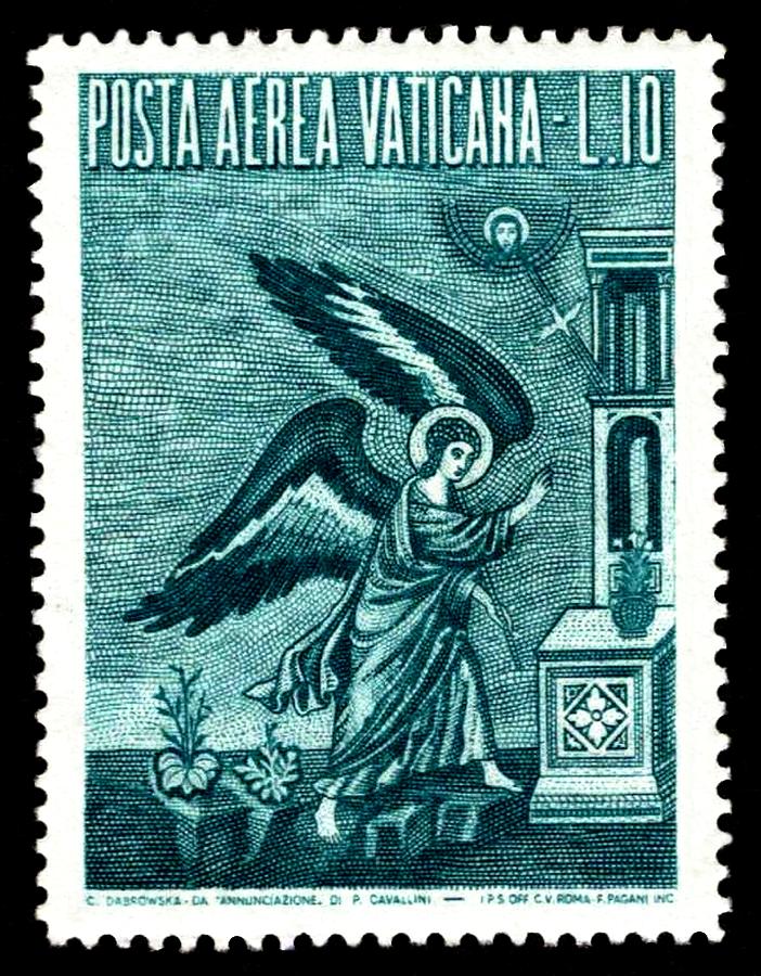 1956 Vatican City Air Mail - No.241 Digital Art by Fred Larucci