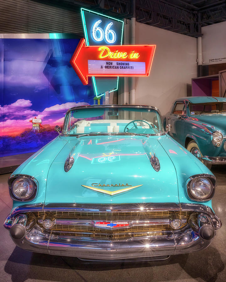 1957 Chevrolet Bel Air Convertible  Photograph by Susan Rissi Tregoning