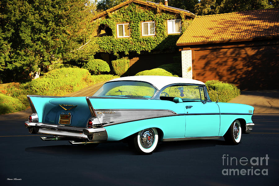 1957 Chevrolet Bel Air Rear View Photograph by Dave Koontz