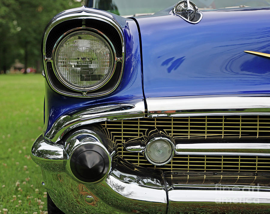 1957 Chevrolet Headlight And Grille 1645 Photograph