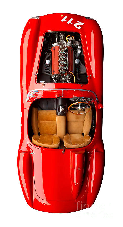 1957 Ferrari Testa Rossa top view Photograph by Retrographs