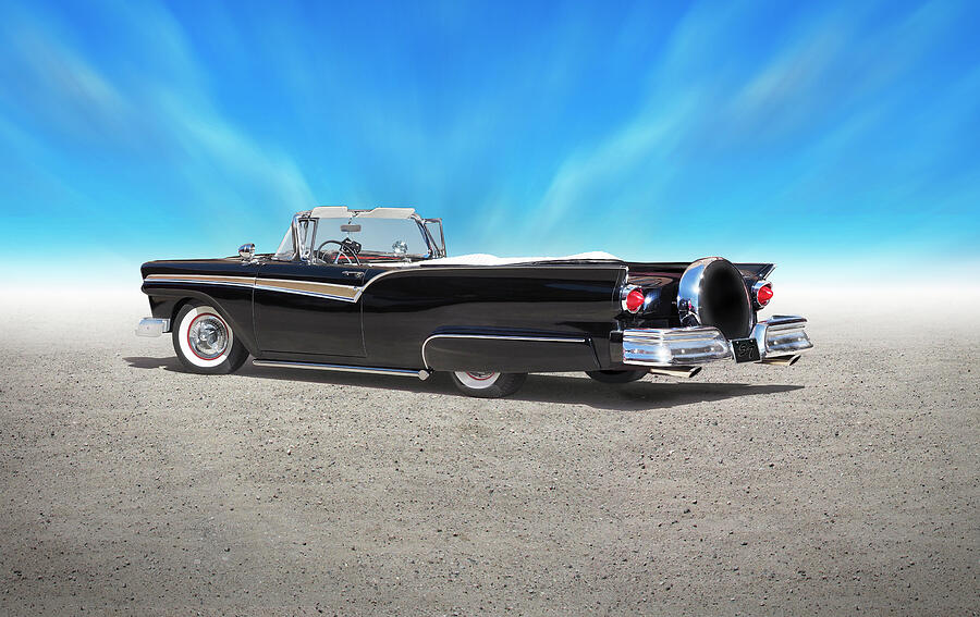 1957 Ford Continental Convertible Photograph by Mike McGlothlen