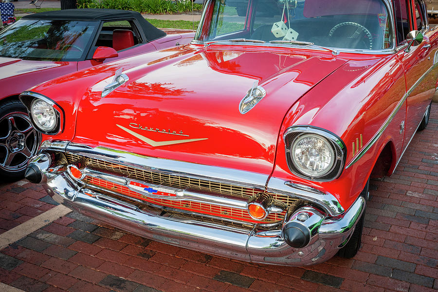 1957 Red Chevrolet Bel Air X141 Photograph by Rich Franco
