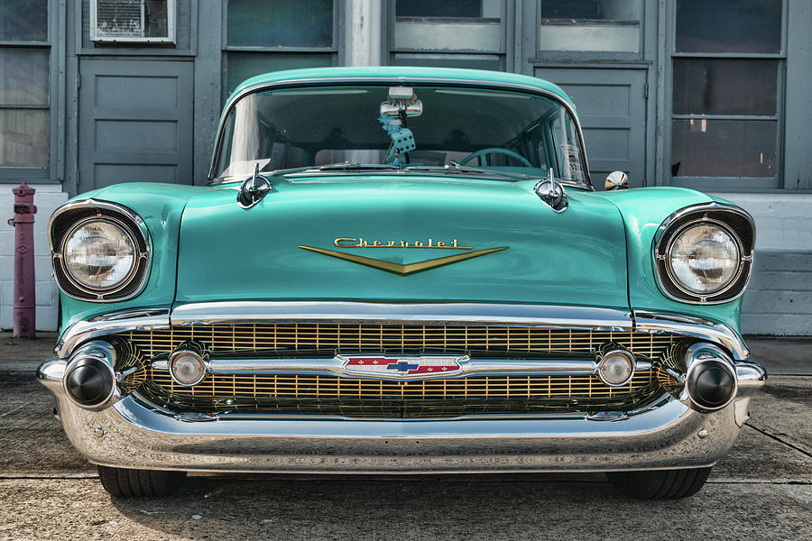 1957 Turquoise Chevy Bel Air Photograph by Kristia Adams