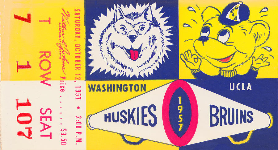 1957 Washington vs. UCLA Mixed Media by Row One Brand