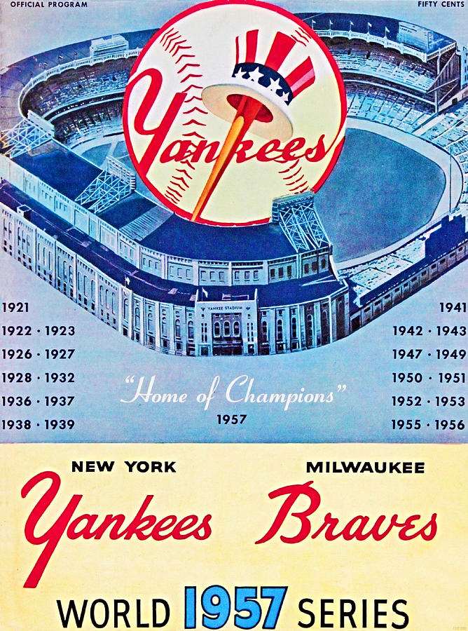 1957 World Series Program Mixed Media by Row One Brand