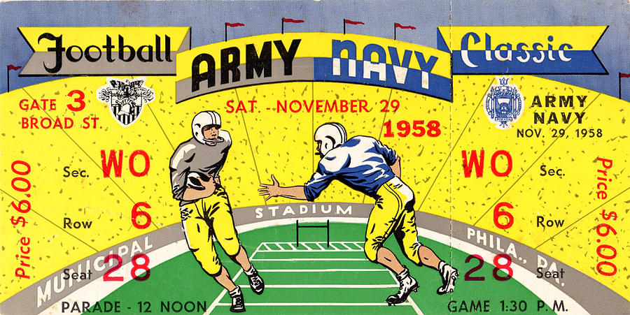 1958 Army vs. Navy Mixed Media by Row One Brand