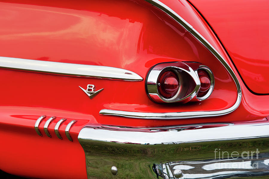 1958 Chevrolet Biscayne Tail Light Photograph by Tim Gainey