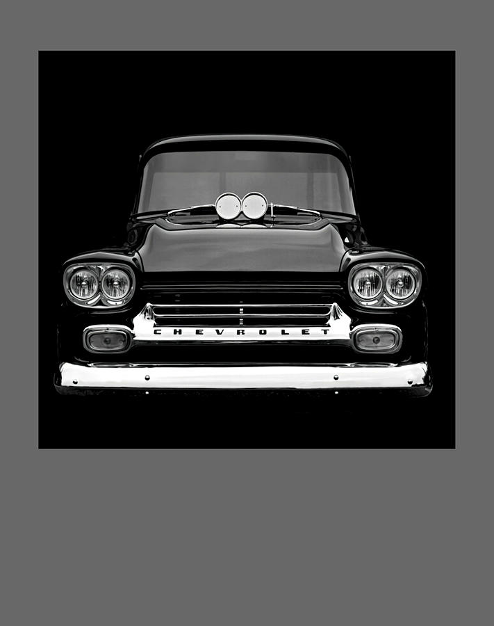 1958 Chevy Apache High Contrast 60 Best Vintage For Digital Art By