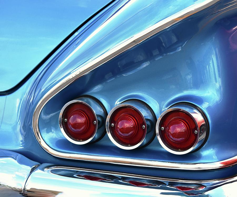 1958 Chevy tail lights Photograph by Bob McDonnell