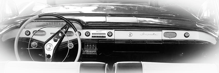 Car Photograph - 1958 Impala Wide bw by Chad Lilly