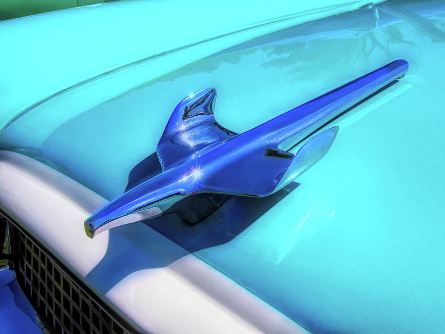 1958 Nash Metropolitan Hood Ornament Photograph by DK Digital 1958 Nash Metropolitan Hood Ornament Photograph by DK Digital