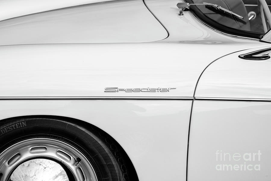 1958 Porsche Speedster Monochrome  Photograph by Tim Gainey