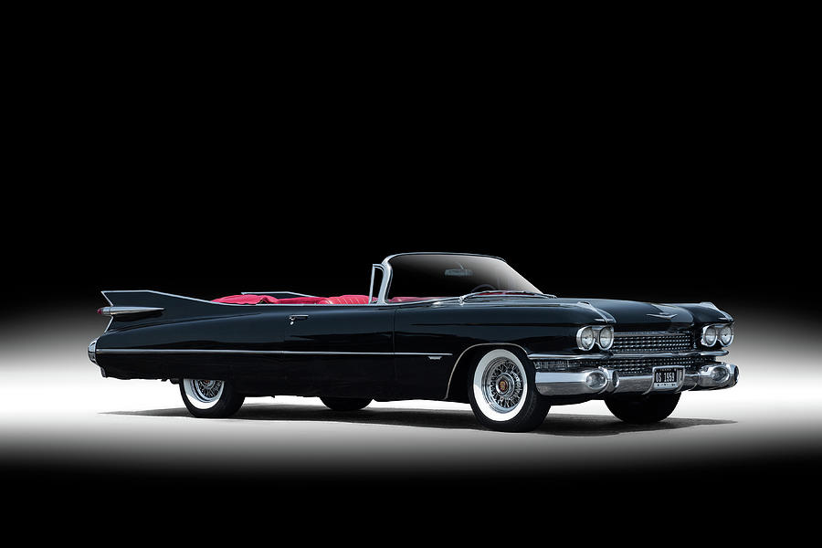 1959 Black Series Sixty-Two Cadillac Convertible Digital Art by Douglas Pittman