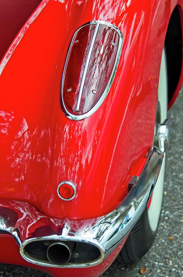 1959 Chevrolet Corvette Right Rear Light and Bumper Photograph by Carolyn Marshall