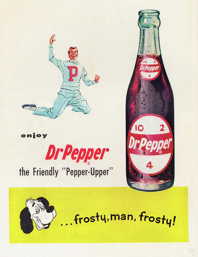 1959 Dr. Pepper Advertisement Mixed Media by Row One Brand