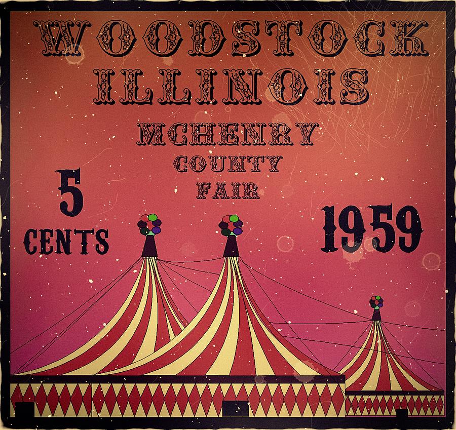 1959 McHenry County Fair - Woodstock - 5cts. Sundae Edition - Mail Art Post Digital Art by Fred Larucci