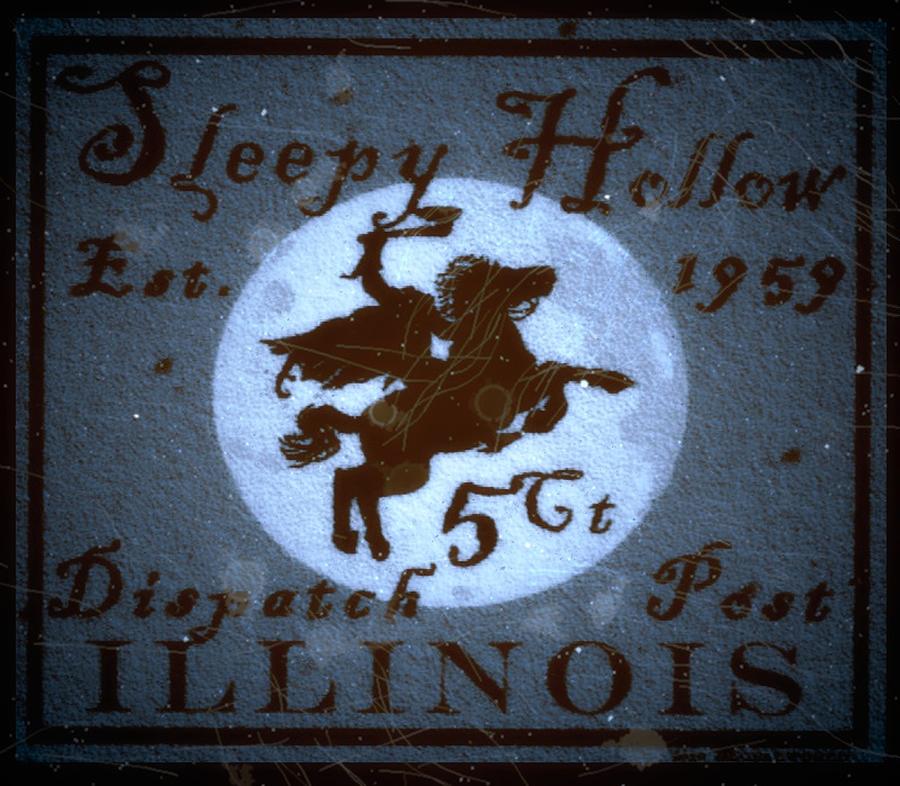 1959 Sleepy Hollow Illinois - 5cts. Foggy Night - Dispatch Post Digital Art by Fred Larucci