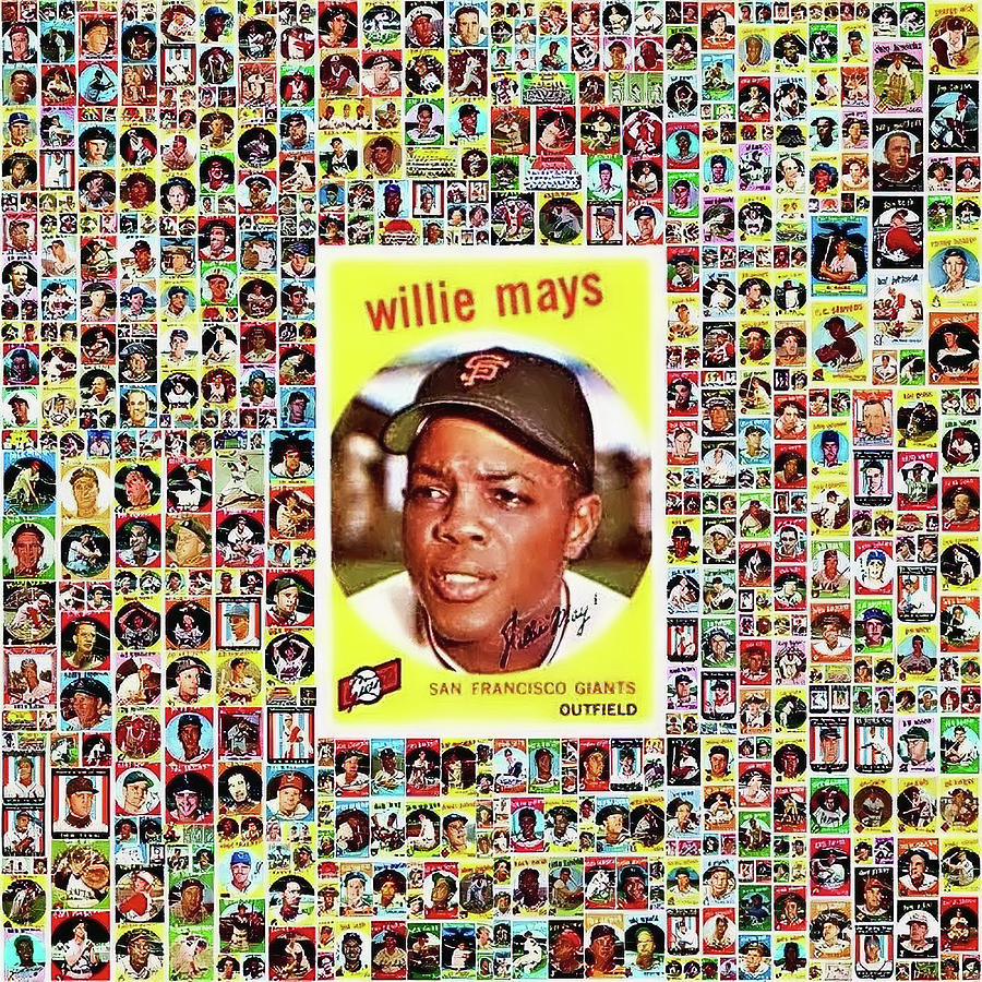 1959 Topps Baseball Cards Complete Set Collage Digital Art by Bob Smerecki