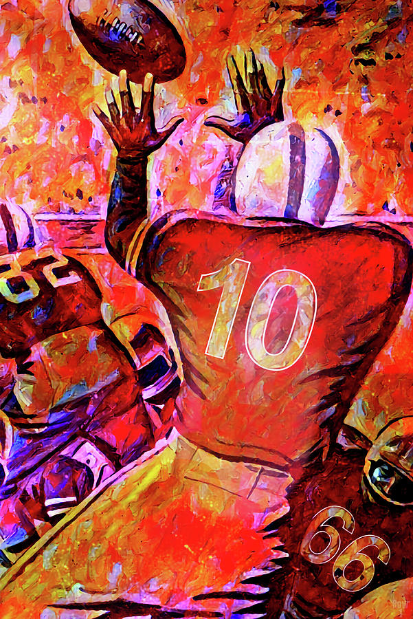 1959 Touchdown Catch Art Mixed Media by Row One Brand
