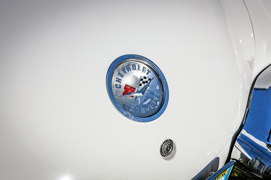 1960 C1 Corvette Sting Ray Trunk Emblem X141 Photograph by Rich Franco