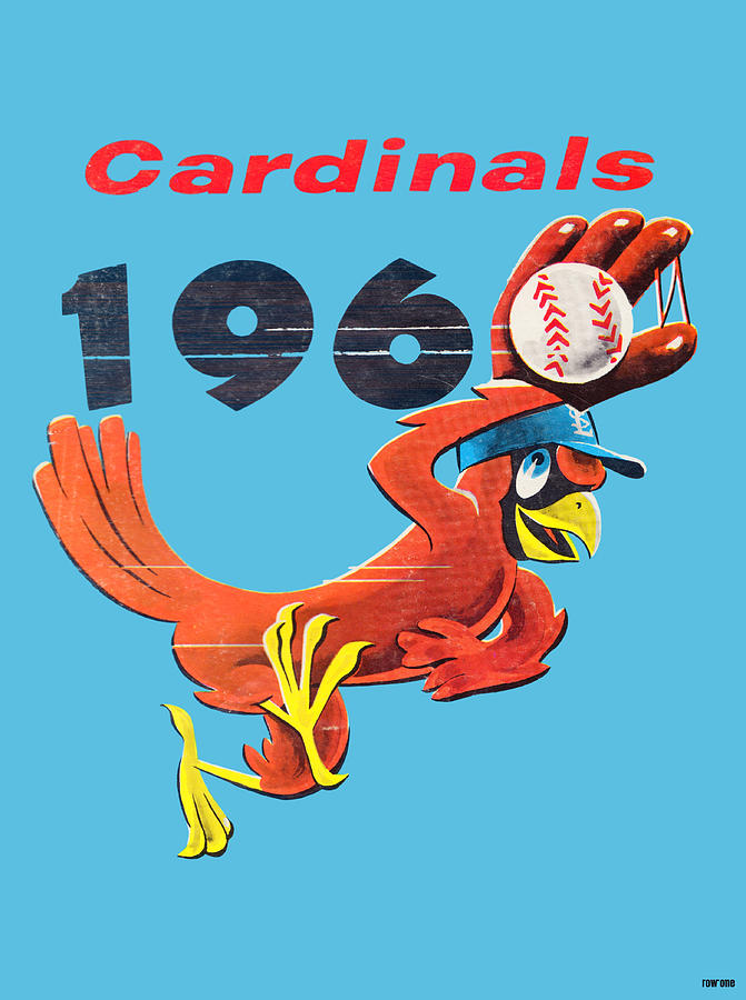 1956 St. Louis Cardinals Art T-Shirt by Row One Brand - Fine Art America