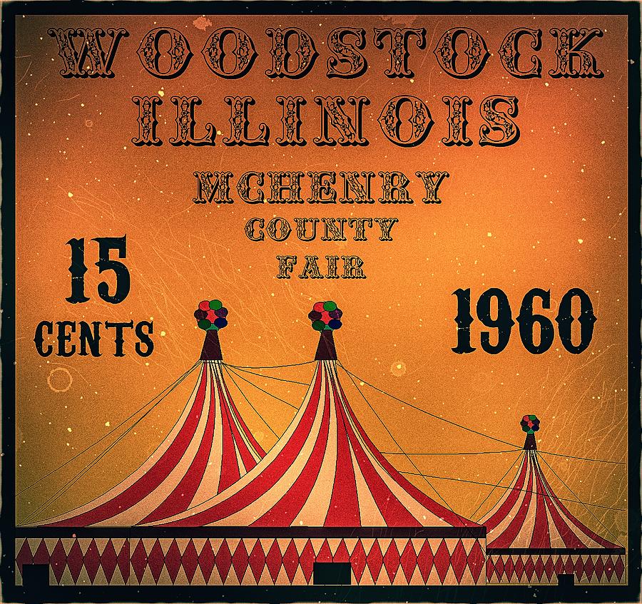 1960 McHenry County Fair - Woodstock - 15cts. Sunset Edition - Mail Art Post Digital Art by Fred Larucci