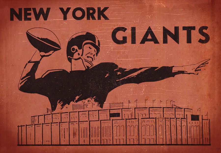1960 New York Giants Art Mixed Media by Row One Brand
