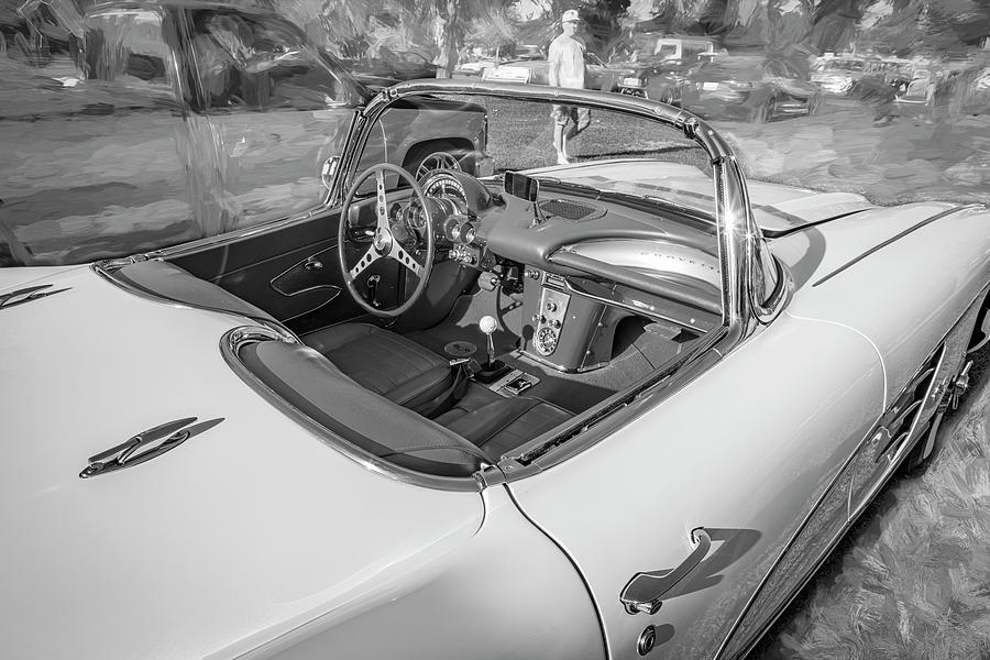 1960 White C1 Chevrolet Corvette X132 Photograph by Rich Franco