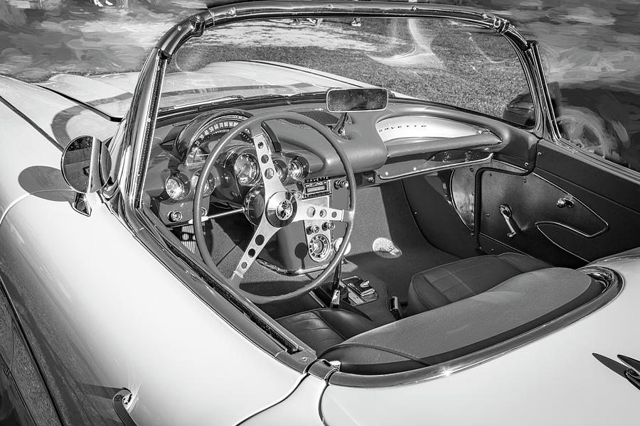 1960 White C1 Chevrolet Corvette X144 Photograph by Rich Franco