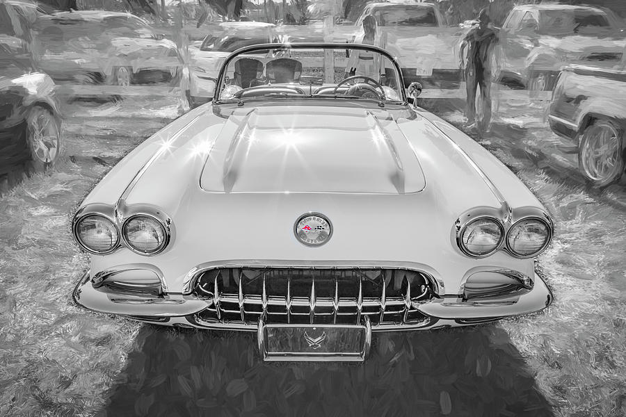 1960 White C1 Chevrolet Corvette X151 Photograph by Rich Franco