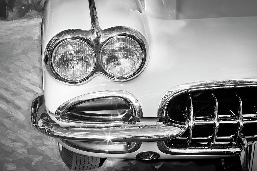 1960 White C1 Chevrolet Corvette X162 Photograph by Rich Franco