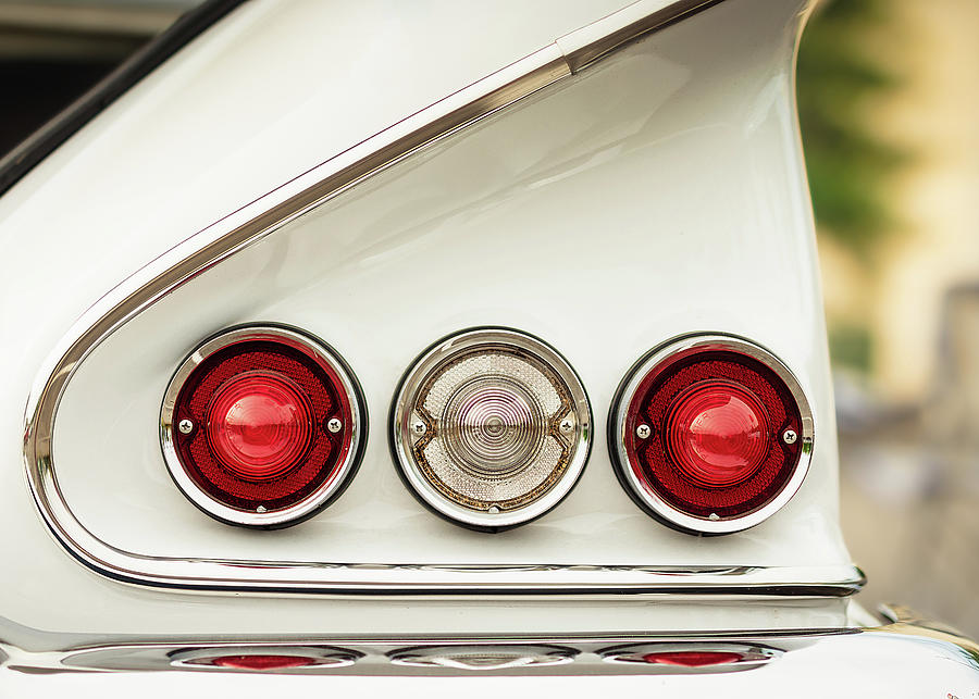 1958 Chevy Impala Taillights Photograph by Jon Woodhams