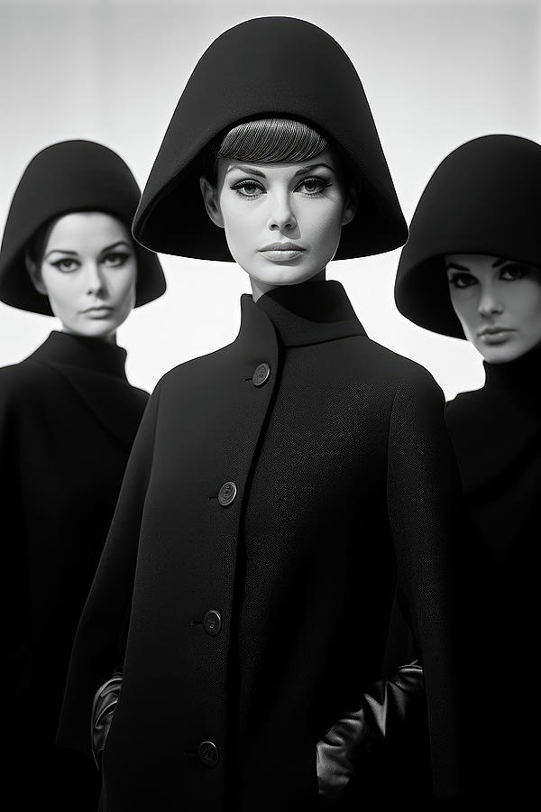 1960s Fashion Models 01 Digital Art by Matthias Hauser