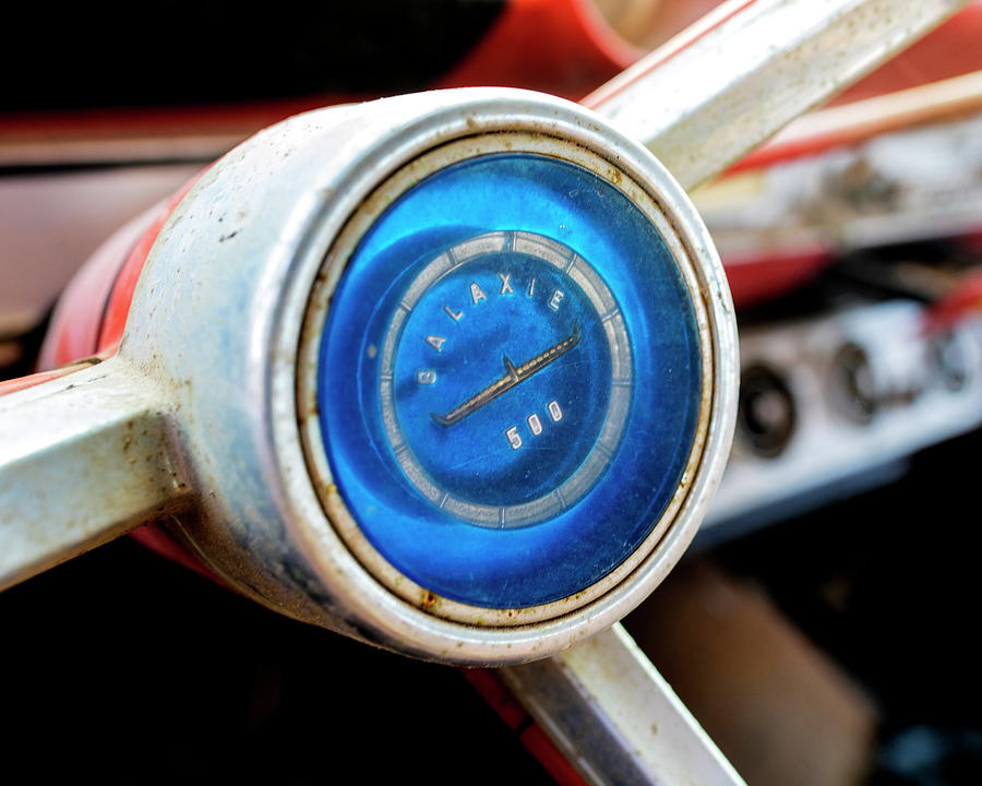 1960s Galaxie 500 Steering Wheel Photograph by Art Whitton