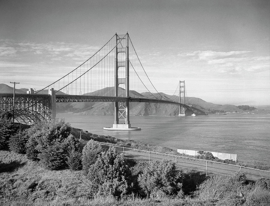 1960s Golden Gate Bridge seen from San Francisco CA USA Photograph by ...