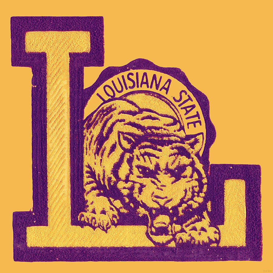 1960s Louisiana State Drawing by Row One Brand