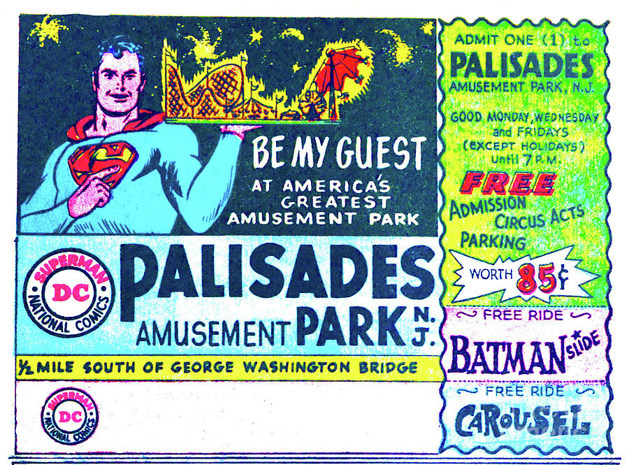 1960s Palisades Amusement Park and DC comics add Photograph by David Lee Thompson