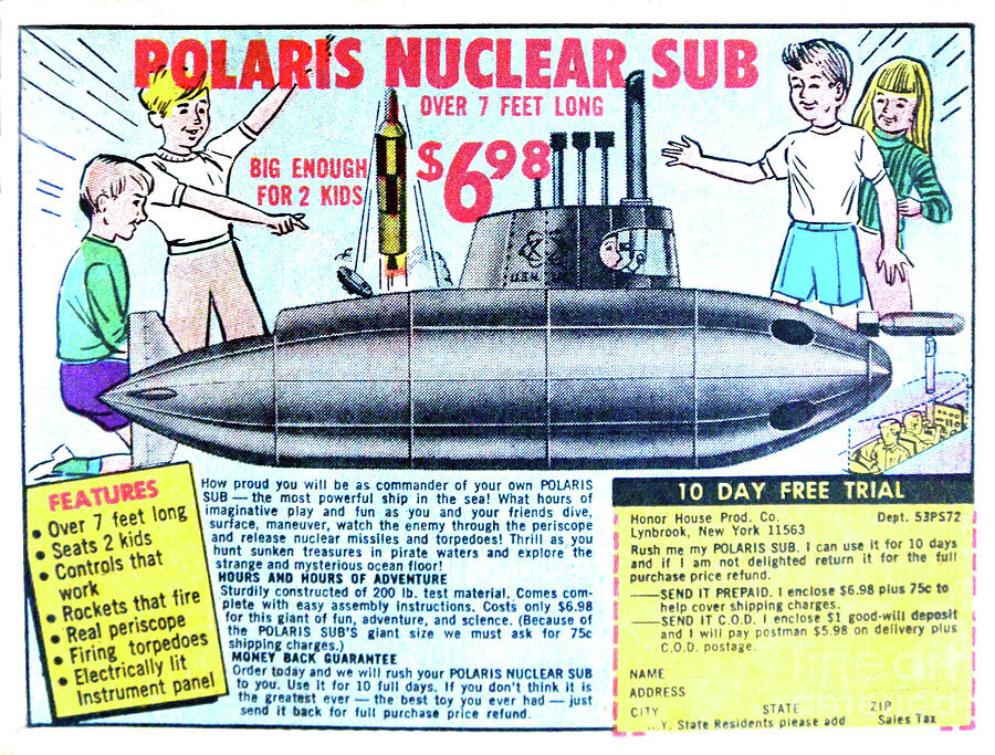 1960s Polaris Nuclear Sub Add Photograph