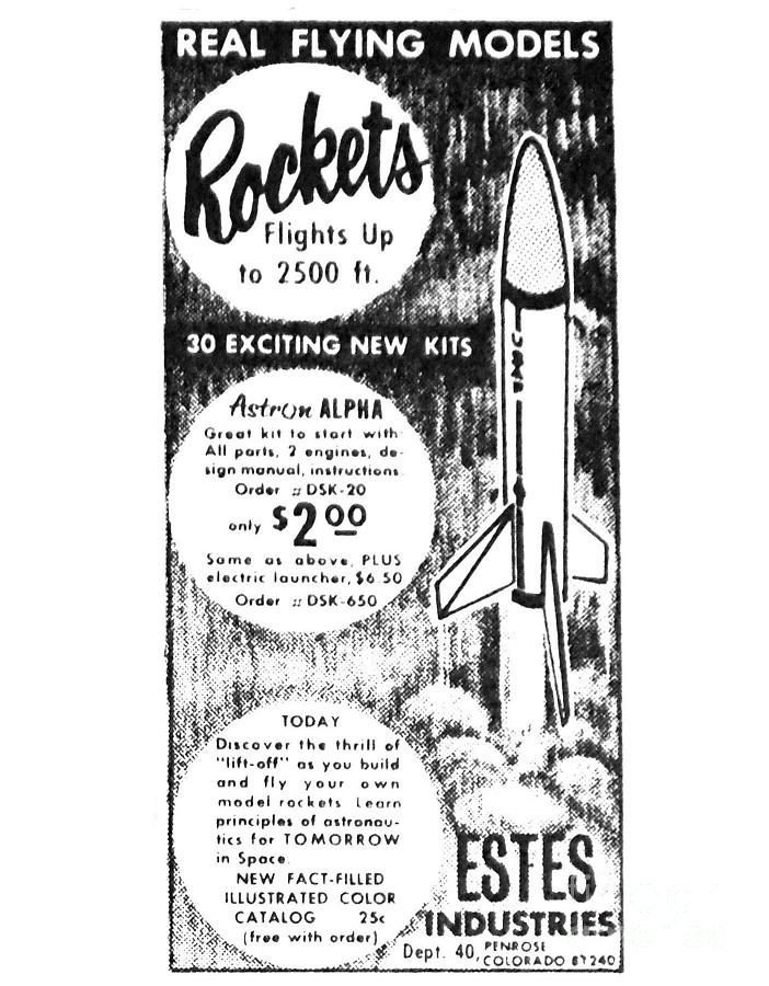 1960s Model Rockets Add Photograph