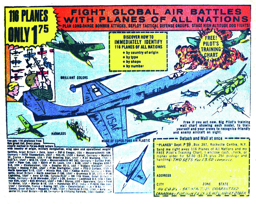 1960s Toy Airplanes Add Photograph