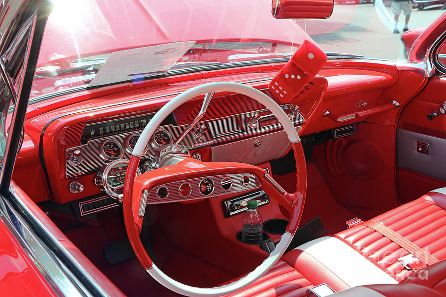 1961 Chevy Impala SS 2 Door Hardtop Dashboard 9703 Photograph by Jack Schultz