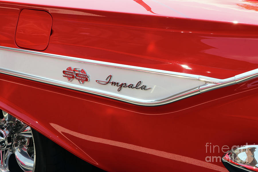 1961 Chevy Impala Ss 2 Door Hardtop Emblem 9700 Photograph
