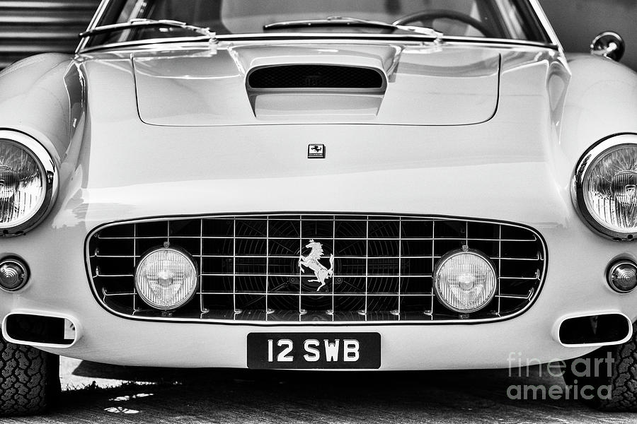 1961 Ferrari 250 GT Monochrome Photograph by Tim Gainey