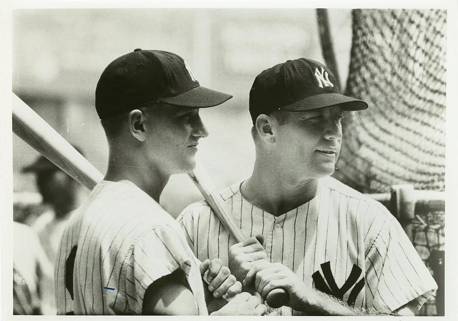 1961 Mickey Mantle and Roger Maris Vintage Photograph Painting by Artistic  Rifki - Fine Art America